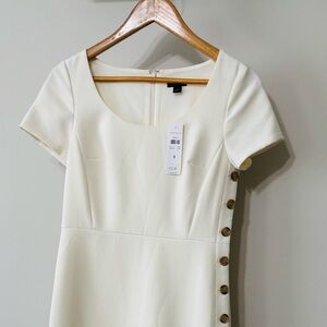 NWT Ann Taylor White Dress with Buttons
